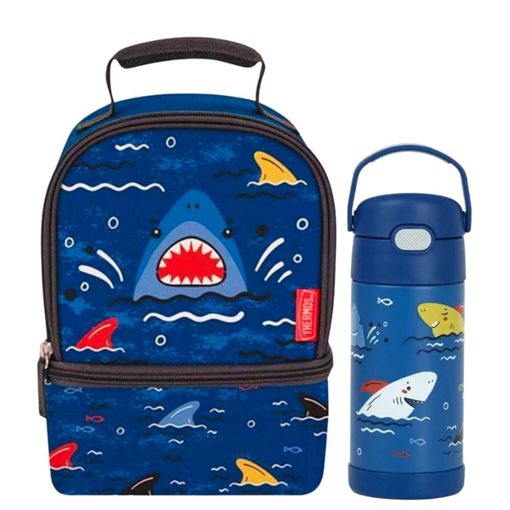 Kit Bolsa Mochila E Garrafa Termica Luxo Tubarao - Thermos