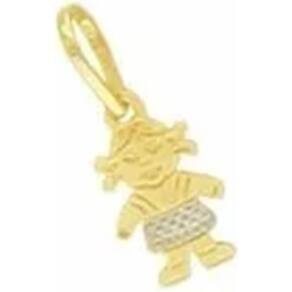 Pingente Menina Filha Criança Sapeca Folheado 18k