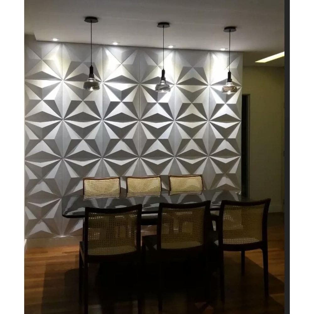 Placas Decorativas 3D Plastico Parede Luxo Mod. Estrelar 6M²