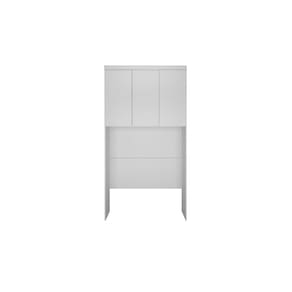 Módulo de Quarto Solteiro Armário Ponte Aéreo Rizon/Linea c/ 3 Portas Neve - Novo Horizonte