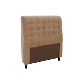 Cabeceira Cama Box Estofada Solteiro Dama Plus Suede Bege - Simbal