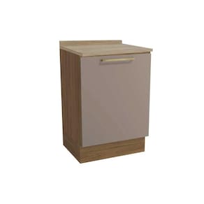 Balcão Cozinha p/ Cooktop c/ Tampo Botanic M629 c/ 1 Porta 60cm Nogueira/Fendi/Nogueira - Kappesberg