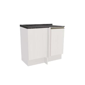 Balcão Cozinha p/ Cooktop c/ Tampo Maxxi G748 Canto Reto c/ 1 Porta 80cm Branco/Cinzel - Kappesberg