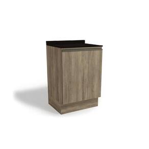 Balcão Cozinha p/ Cooktop c/ Tampo Maxxi G742 c/ 1 Porta 60cm Nogal/Preto - Kappesberg