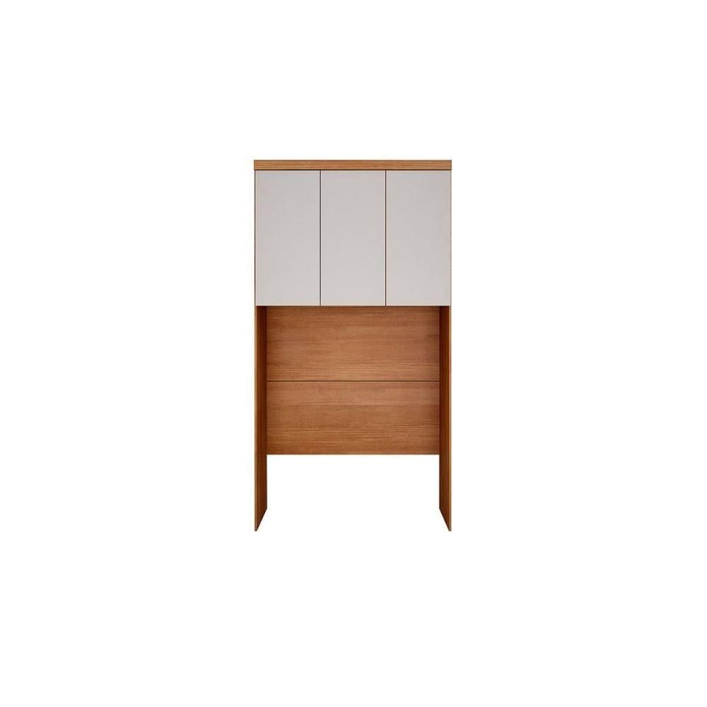 Módulo de Quarto Solteiro Armário Ponte Aéreo Rizon/Linea c/ 3 Portas Cumaru/Fendi 25 - Novo Horizonte