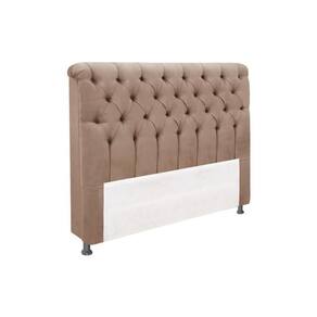 Cabeceira Cama Box Estofada King Imperatriz Plus Suede Bege - Simbal