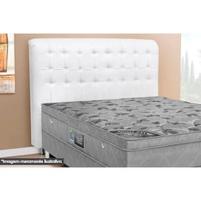Cabeceira Cama Box Estofada Queen Dama Plus Courano Branco - Simbal
