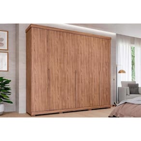 Guarda Roupa 6 Portas e 6 Gavetas c/ Pés Guarapari Cinamomo - Panan