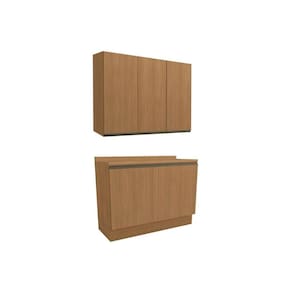 Cozinha Modulada Kappesberg Maxxi 3 Peças (1Aéreo+1Balcão+1Complemento) C3P36 Canela-Kappesberg