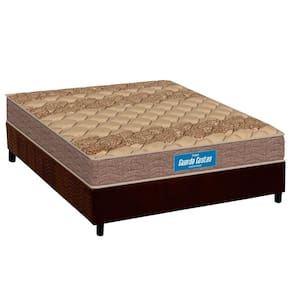 Cama Box Viúva: Colchão Ortopédico Probel D33 Firmepedic Guarda Costas PróIntense Brown + Base CRC Suede Brown (128x188)