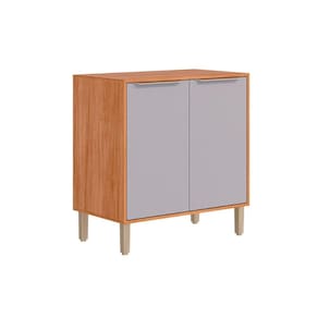 Gabinete de Cozinha Modulado Balcão c/ Tampo Divina c/ 2 Portas 80 cm Cinamomo/Platina - MGM