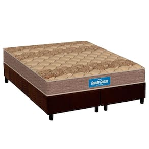Cama Box King: Colchão Ortopédico Probel D33 Firmepedic Guarda Costas PróIntense Brown + Base CRC Suede Brown (193x203)
