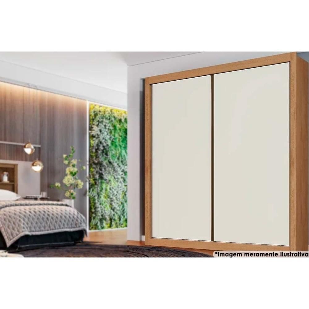 Guarda Roupa Solteiro 2 Portas e 4 Gavetas Zurique Flex Peroba/Peroba ou Off White - Europa