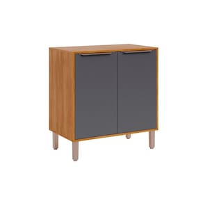 Gabinete de Cozinha Modulado Balcão c/ Tampo Divina c/ 2 Portas 80 cm Cinamomo/Titanium - MGM