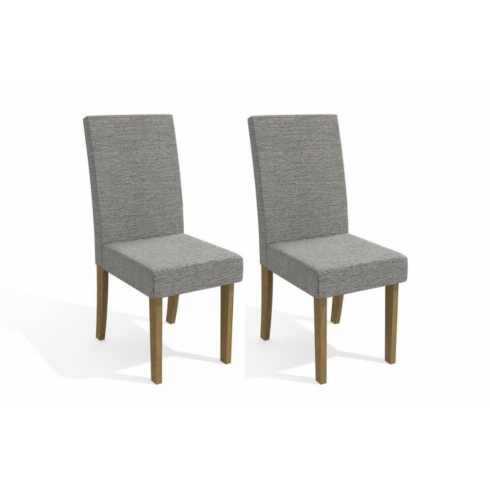 Cadeira de Cozinha 2CAD131 Kit 2 Un Canela/Linho Cinza - Kappesberg