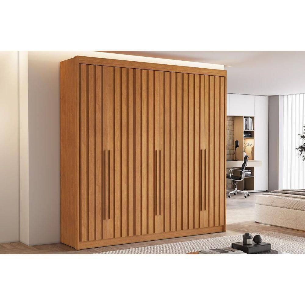 Guarda Roupa 6 Portas Ripadas e 6 Gavetas Portugal Cinamomo - Conquista