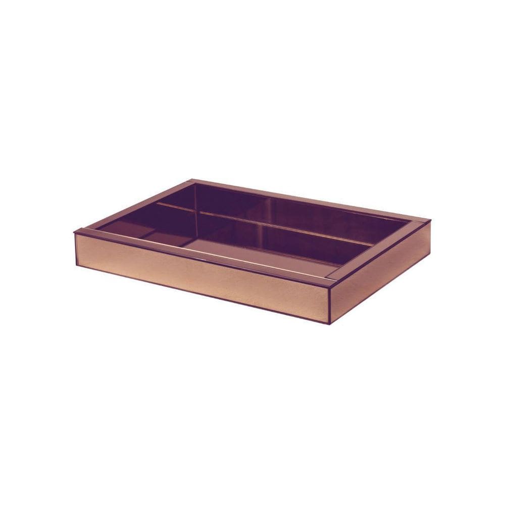 Bandeja Espelho Bronze Luxo Cozinha Sala Mesa 40X30Cm