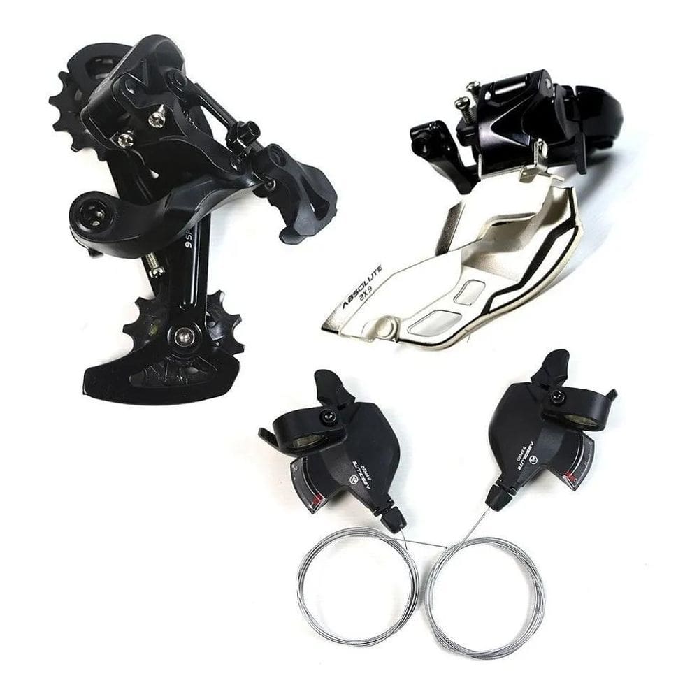 Kit Transmissão Câmbios Passadores Bike 2X9V 18V Absolute