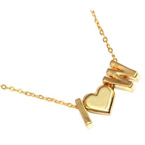 Colar Cordão Minha Inicial W Love Lembrancinha Folheado