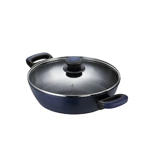 Caçarola Rasa Em Alumínio Com Revestimento Cerâmico Antiaderente Indução Everyday 4,2L Oxford Azul