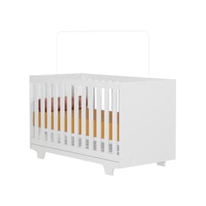 Berço Mini Cama com Suporte Mosquiteiro Tigus Life 100% em MDF Branco
