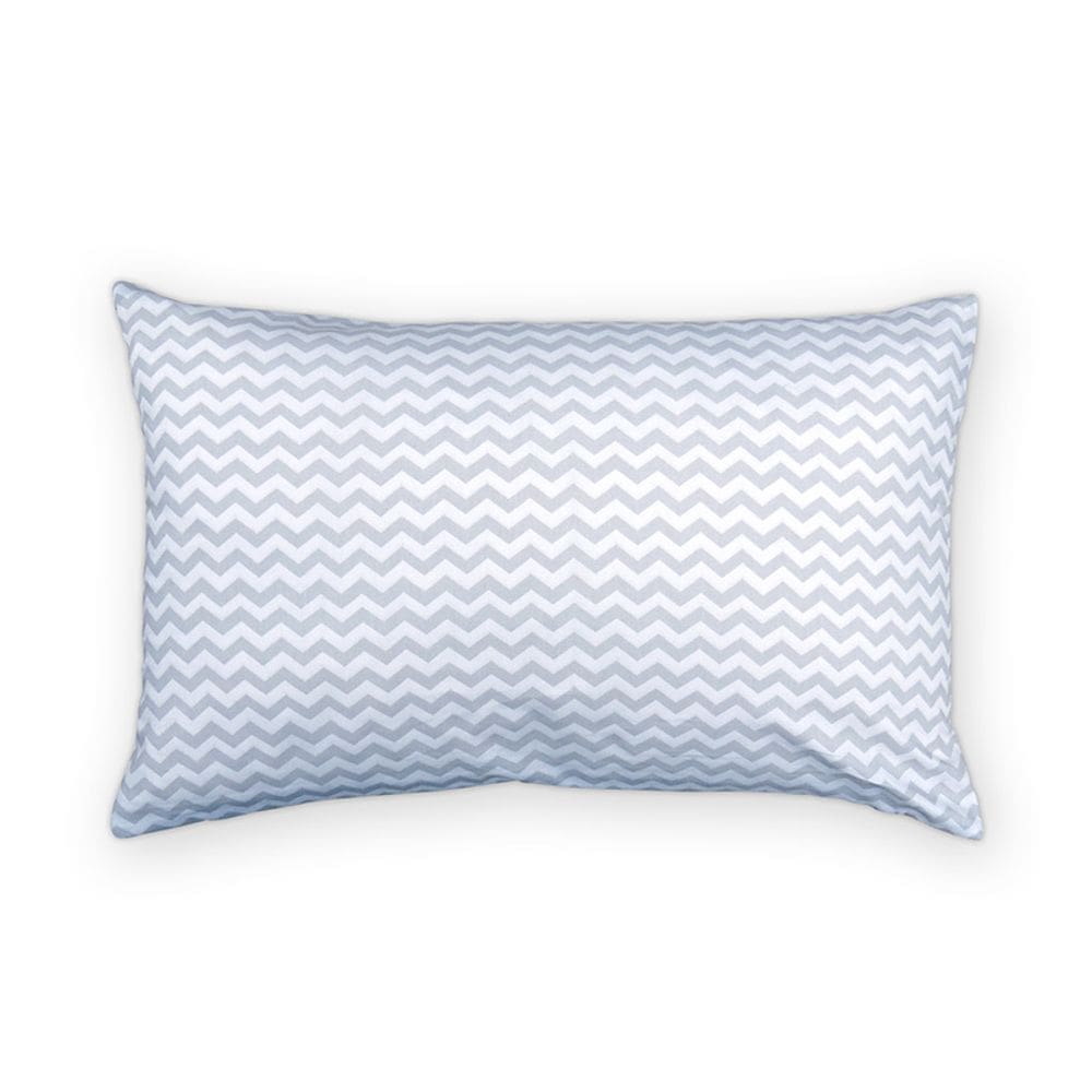 Capa de almofada VivaIN Rineira Infantil Zig Zag Cinza/Branco