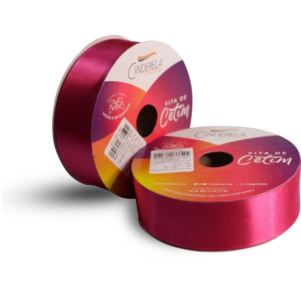 Fita De Cetim 38mm X 50m. Pink - Cinderela
