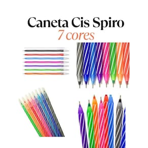 07 Caneta Cis Spiro esferográfica caneta macia todas as cores material escolar papelaria enfermagem medico