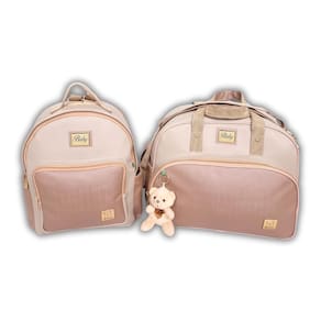 Kit Bolsa Grande Maternidade Bebe + Mochila + Trocador