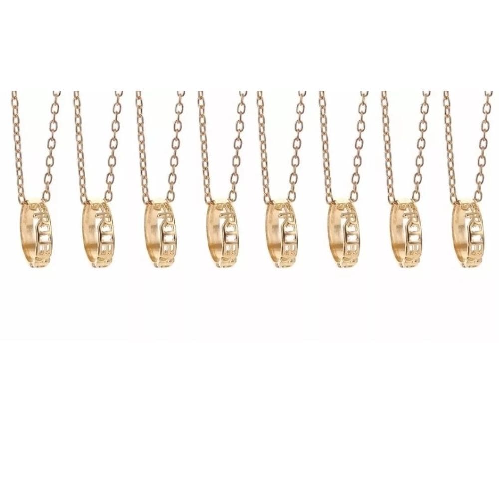 Colares Amigas Best Friends Folheado Ouro 18k - 8 Pçs