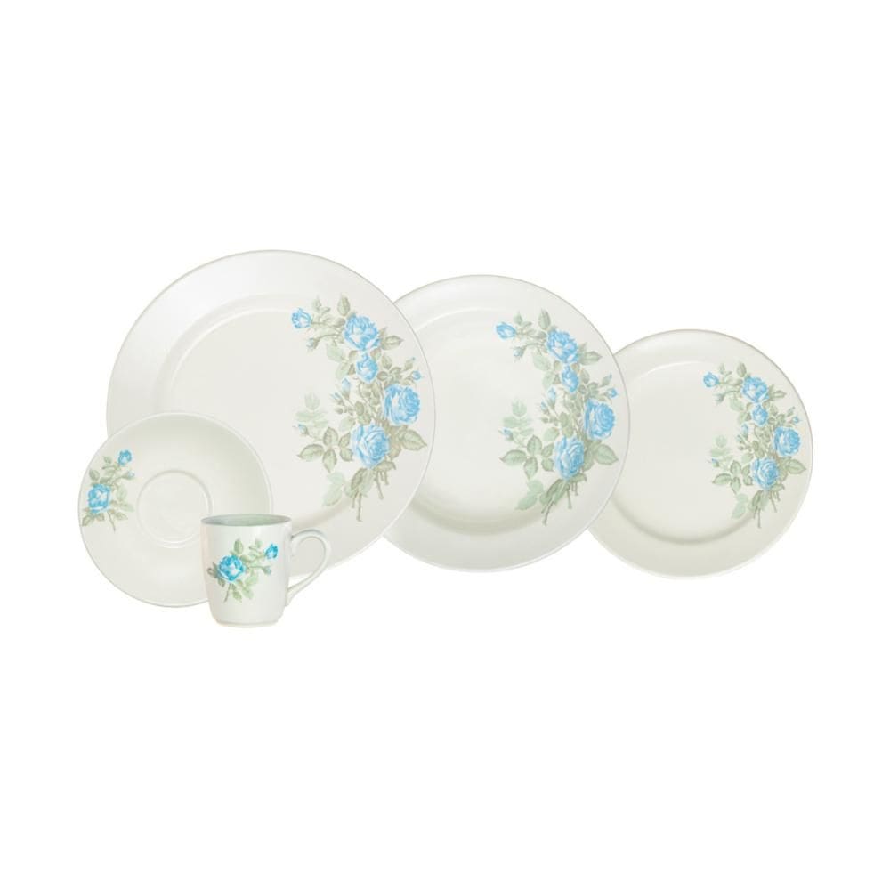 Jogo de Jantar Brisa Azul 30 Peças Porcelana Schmidt