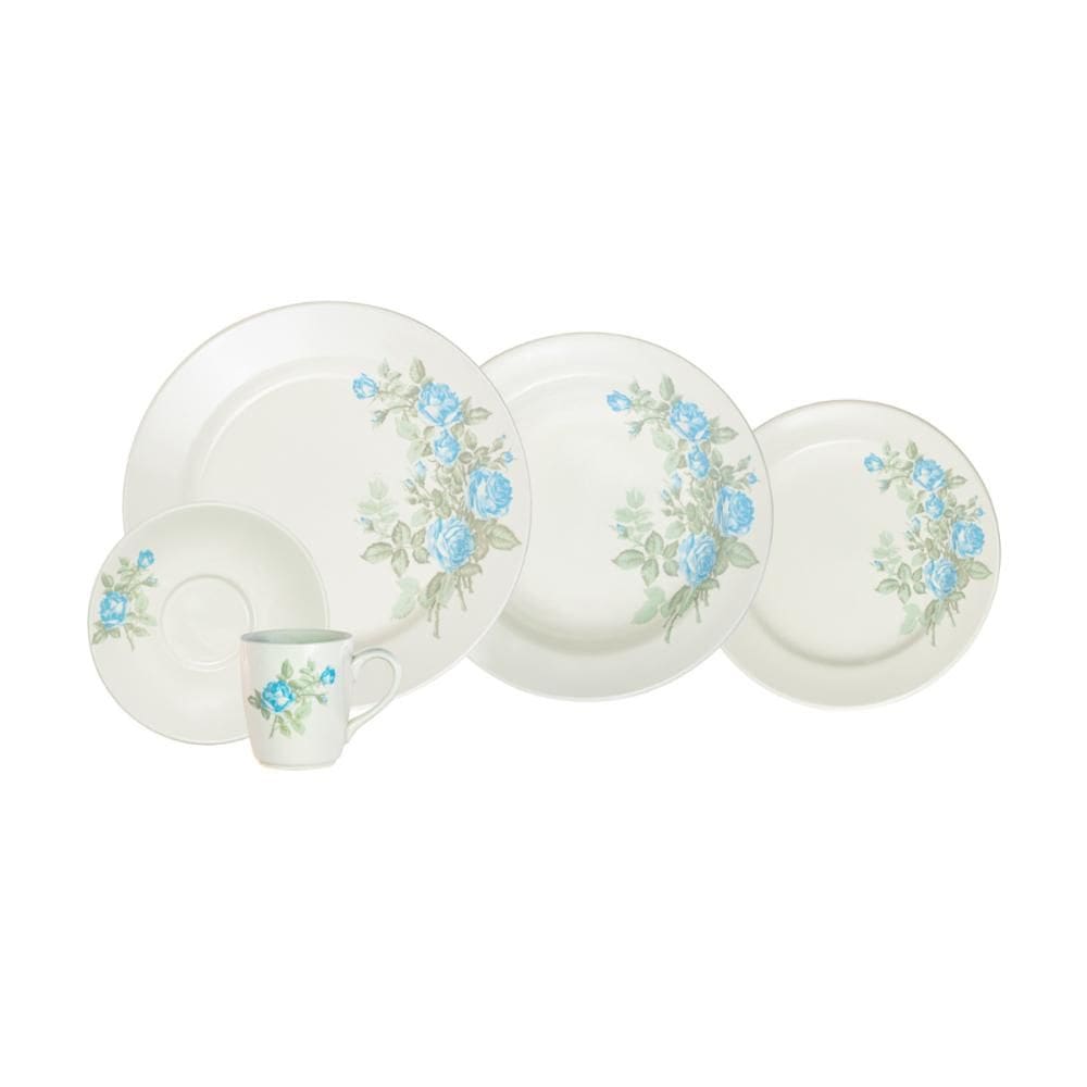 Jogo de Jantar Brisa Azul 20 Peças Porcelana Schmidt