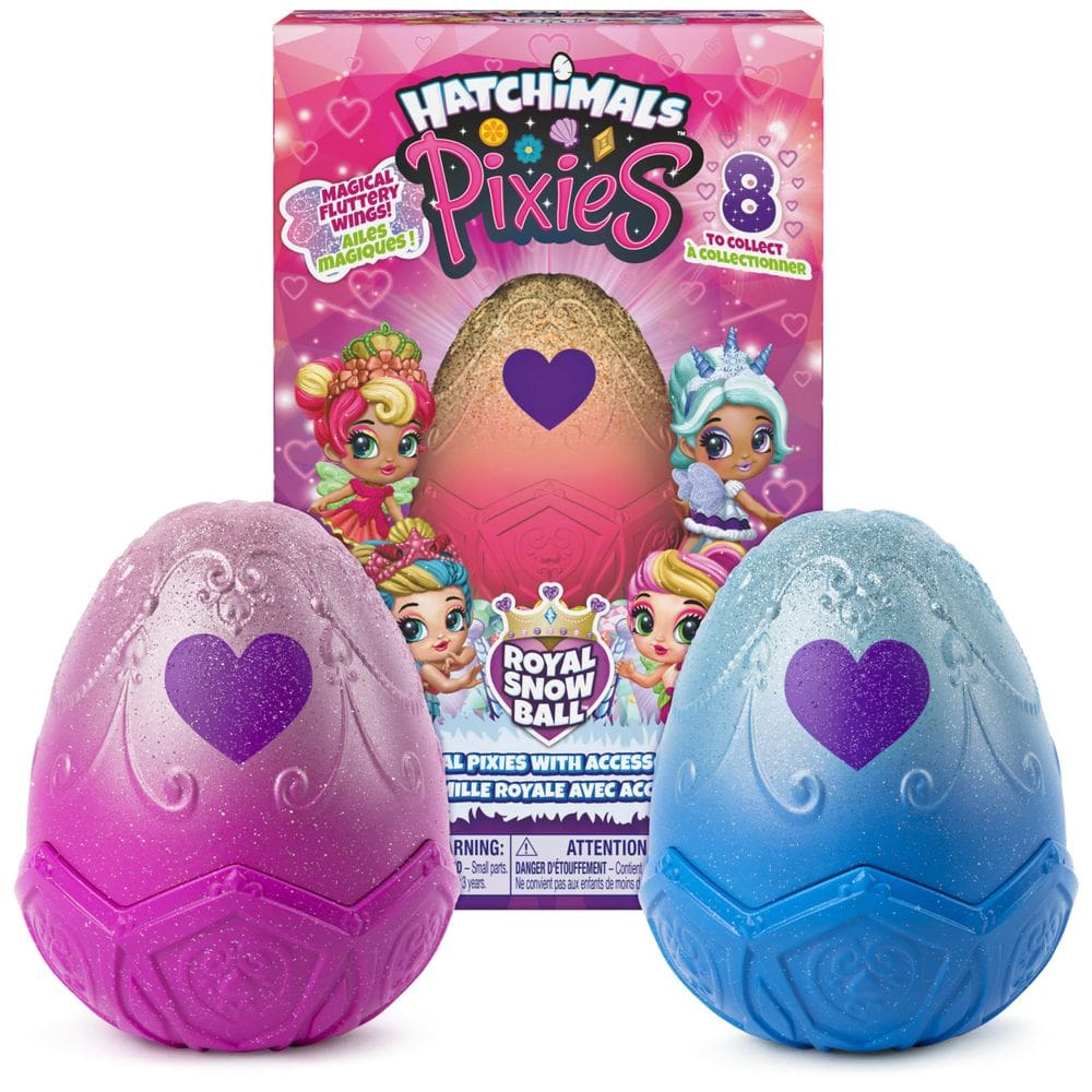 Bonecas colecionáveis Hatchimals Pixies Royals, pacote com 2 bonecos para crianças a partir de 5 anos