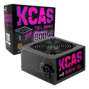 Fonte Gamer Atx Aerocool Kcas 800w, 80 Plus Bronze, Pfc Ativo