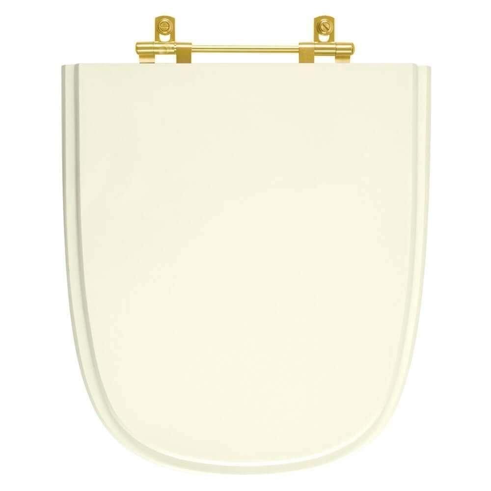 Assento Sanitário Ibiza Biscuit (bege Claro) Com Ferragem Dourada