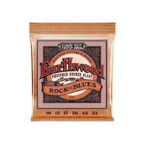 Encordoamento 010"-052" P-violão Aço Earthwood Rock And Blues Phosphor Bronze Ernie Ball P02151