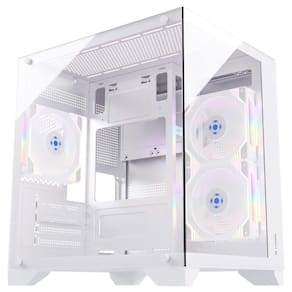 Gabinete Gamer Aquário Fortrek Clarity - Vidro Temperado - Micro-ATX - Branco - 83457
