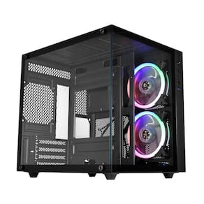 Gabinete Gamer Aquário K-Mex Micro II CG-03SB - USB 3.2 - M-ATX - Preto - CG03SBRH003CB0X