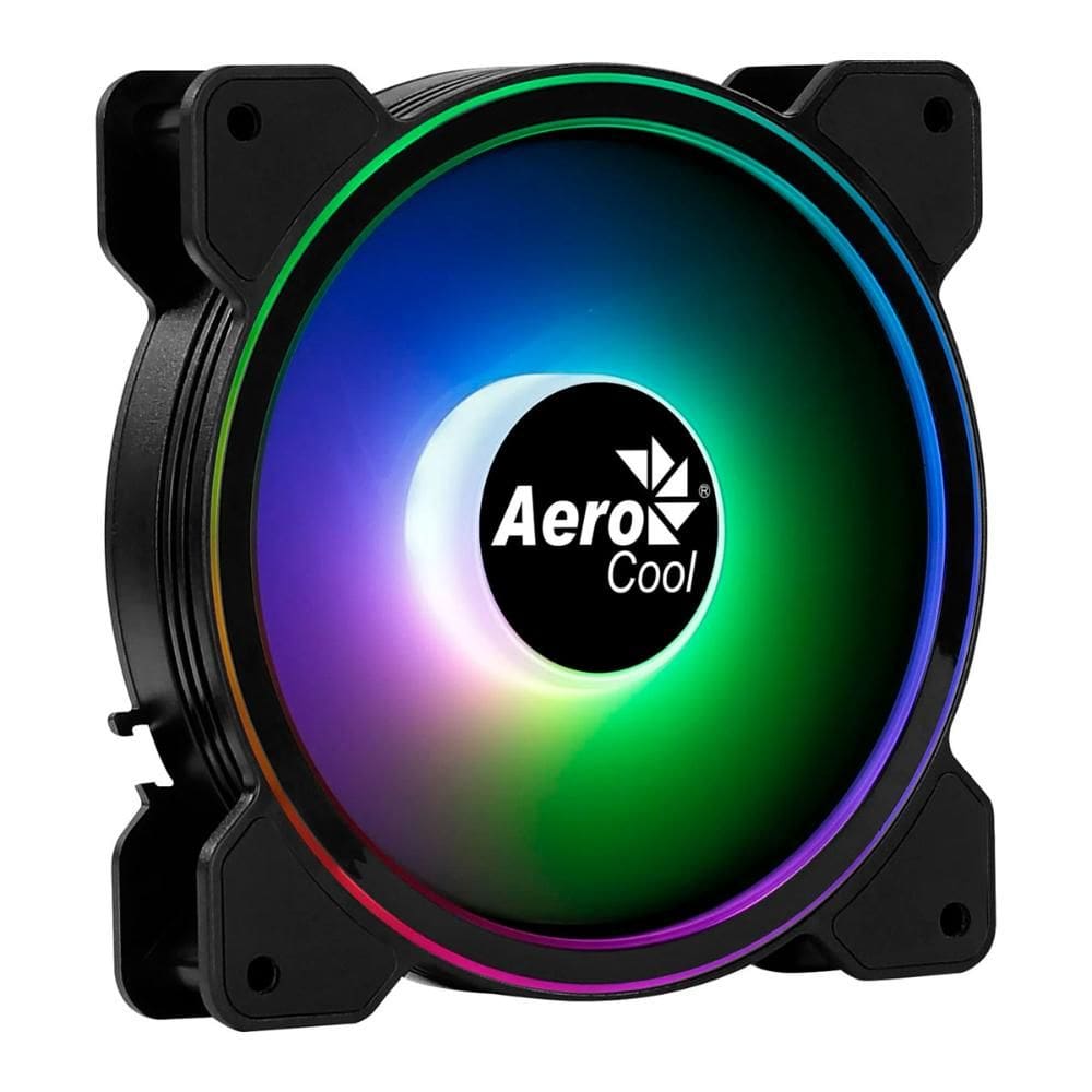 Cooler 120mm Aerocool Saturn 12F ARGB - 1000 RPM - 12V - RGB Sinc - Baixo Ruído - Preto - 73852