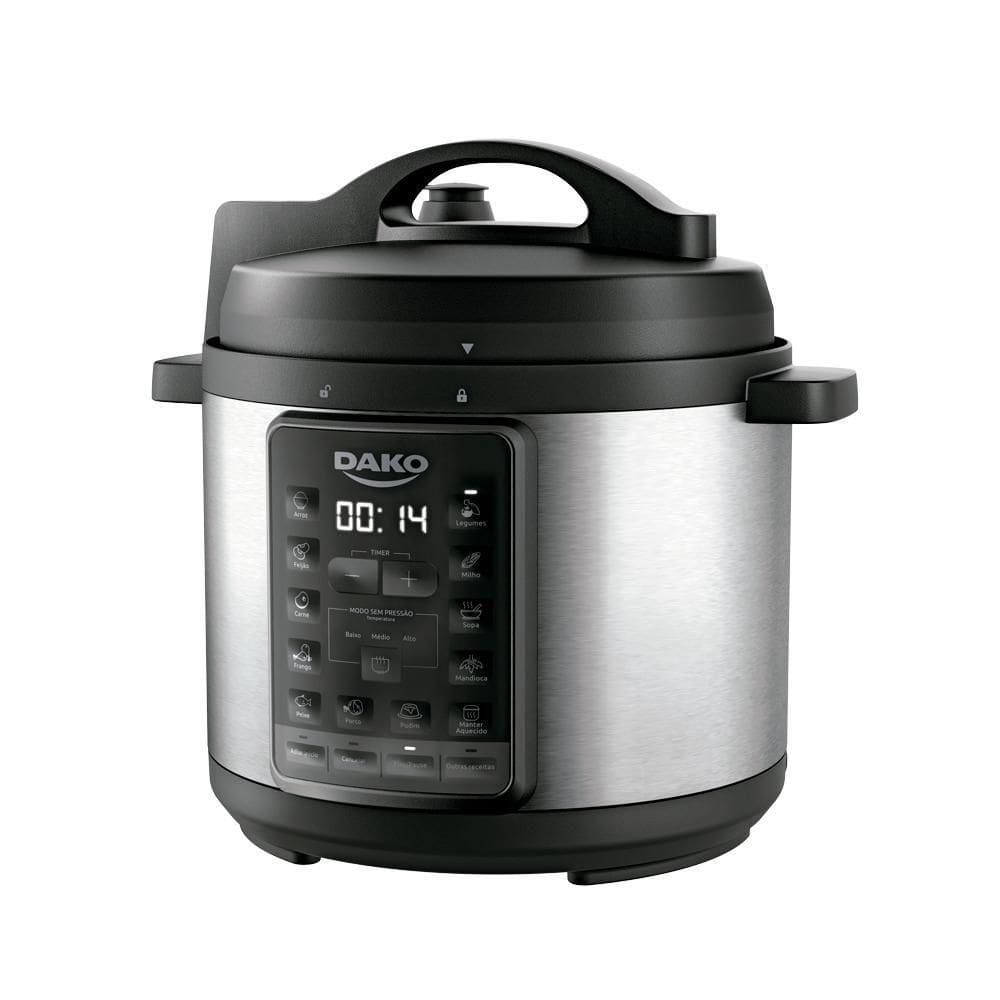 Panela De Pressão Dako 1000w 6l Multifunções Preto 110V