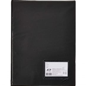 Pasta Catálogo Preta Com 100 Folhas De Plástico Ofício - Acp