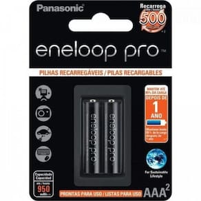 Pilha Recarregável 1,2v Aaa 950mah Eneloop Pro (c/2 Pilhas) Panasonic - Car / 2 - Superior!
