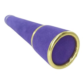 Canudo de formatura camurça roxo com dourado