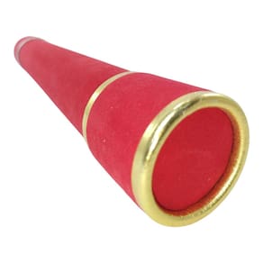 Canudo de formatura camurça vermelho com dourado