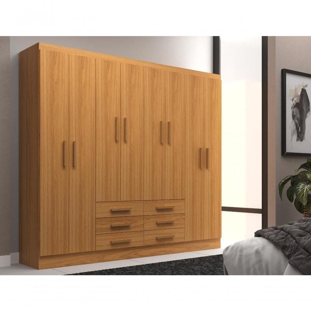 Guarda Roupas Paris 8 Portas 6 Gavetas - Cinnamomo Cinnamomo