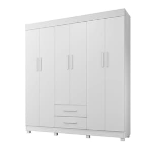 Guarda Roupa Copacabana 6 Portas 2 Gavetas Benetil Branco