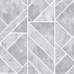 Papel De Parede Colorkey Geométrico Bege E Prata Col1002