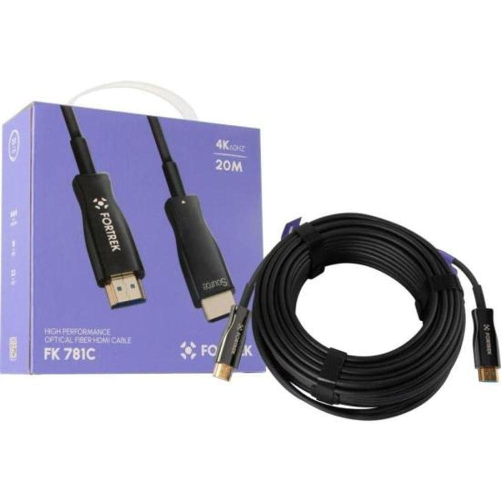 Cabo Hdmi Fibra óptica 4k Fk782c 20m Fortrek