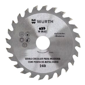 Disco De Serra Para Madeira W-max Wurth 7.1/4(185mm) 24 Dentes