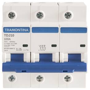 Minidisjuntor Tdj10ka 3 P 100 A Curva C Tramontina